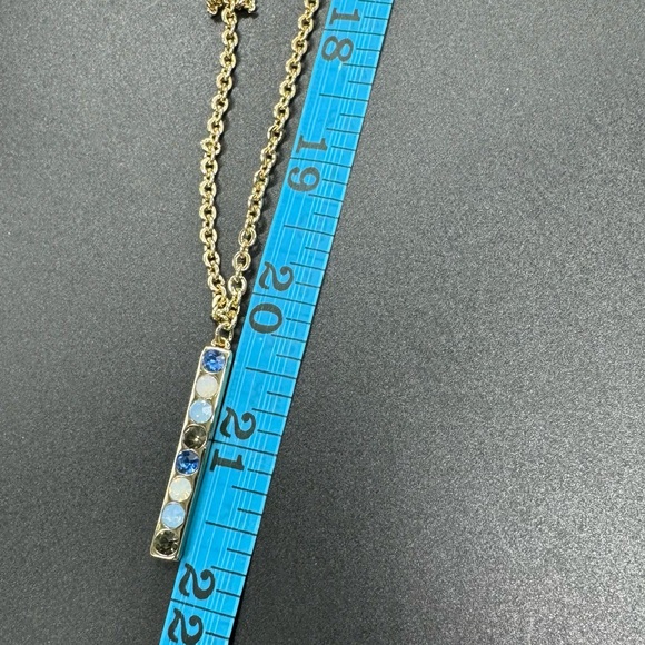 Catherine Malandrino Stunning Gold Tone Multilayer Long Necklace - Picture 10 of 12